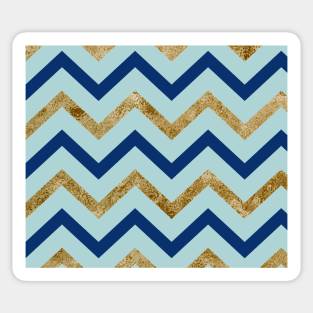 Marine zig zag - gilded turquoise Sticker